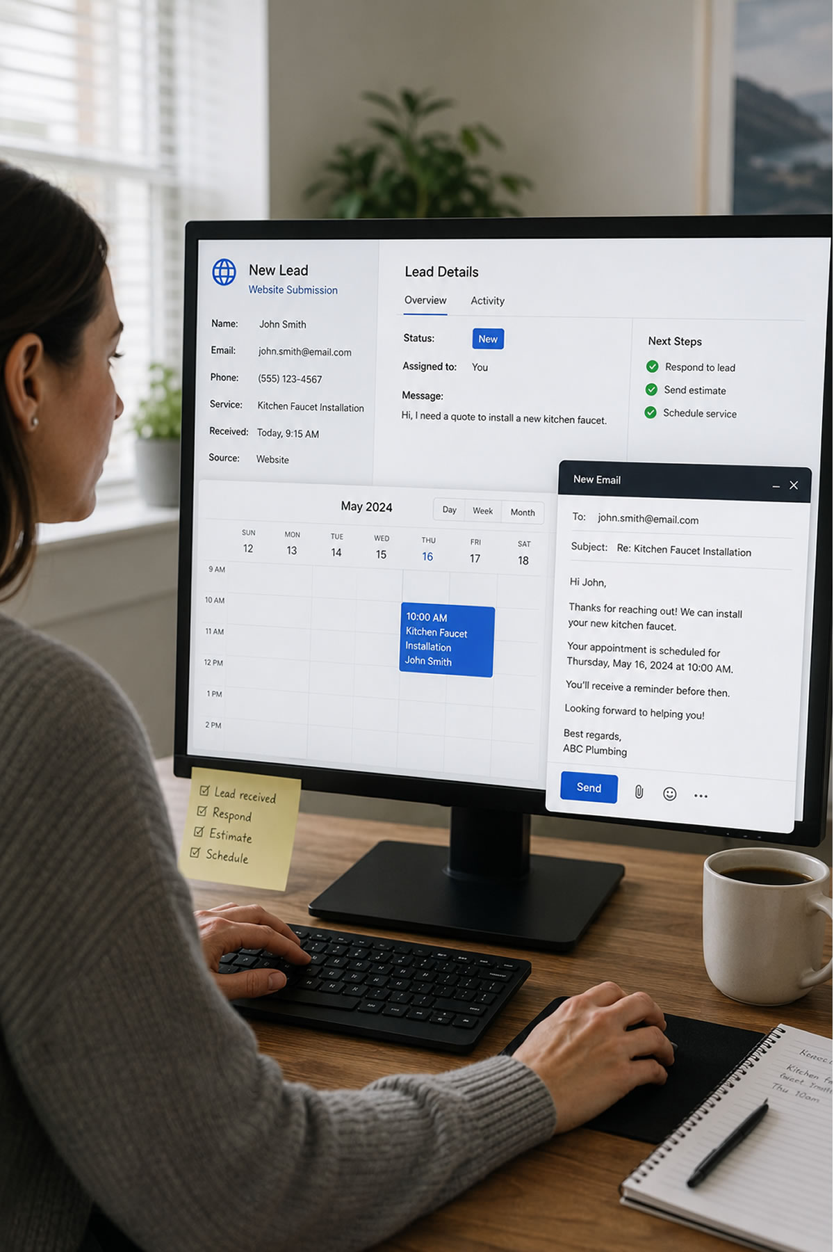 About lead scheduled added to calendar