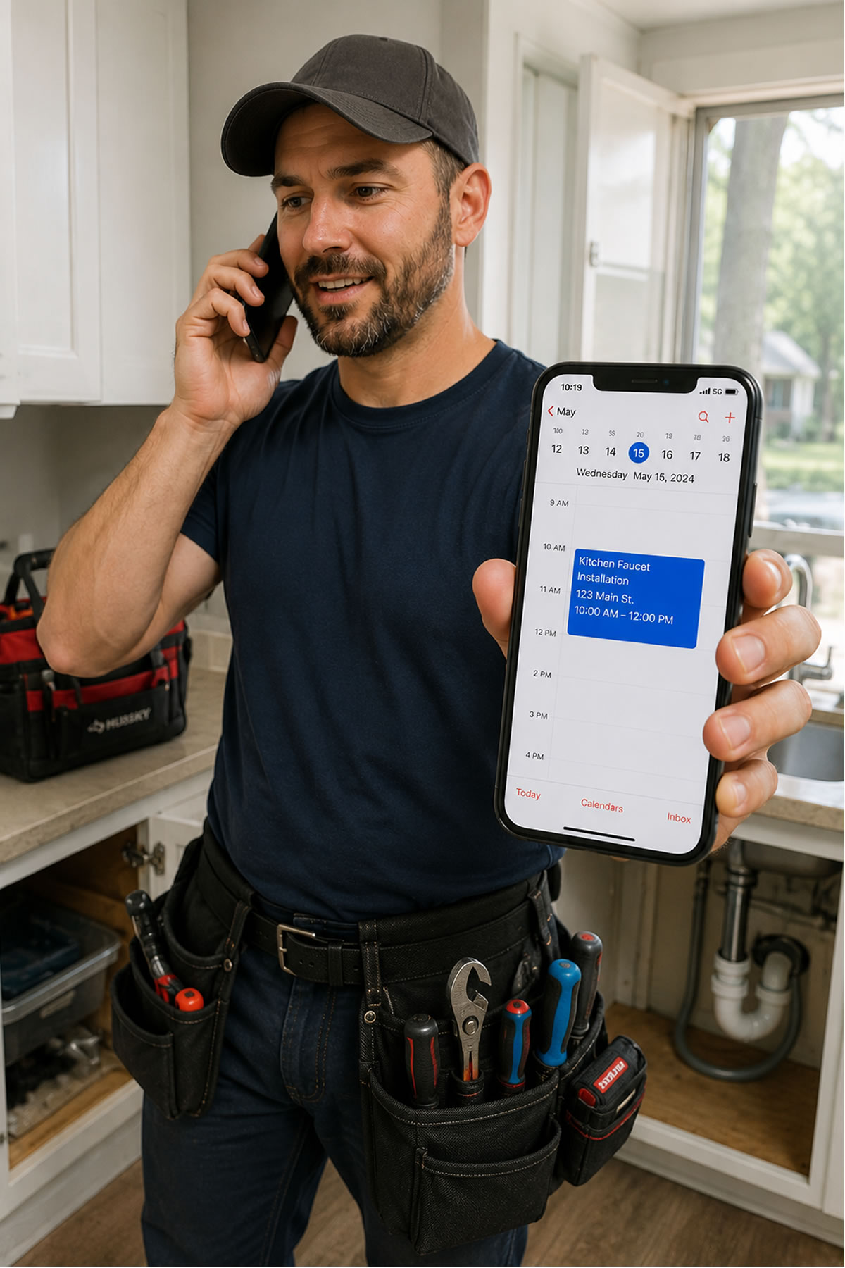 About plumber gets lead adds to calendar